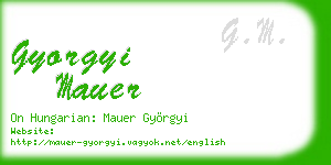 gyorgyi mauer business card